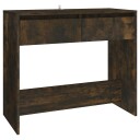 vidaXL Konsollbord røkt eik 89x41x76,5 cm stål