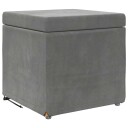 vidaXL Håndverk Mørkegrå 41 x 41 x 40 cm Fløyel og konstruert tre