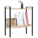 vidaXL Bokhylle 2 lag svart og eik 52x28x59 cm sponplate