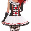 Harlequin Klovn Barn Kostyme - Large