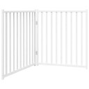 Hundeport Sammenleggbar 2 Paneler Hvit 160 cm Heltre Gran 352282
