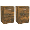 vidaXL Nattbord 2 stk røkt eik 38x35x56 cm konstruert tre