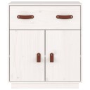 vidaXL Skjenk hvit 65,5x40x75 cm heltre furu