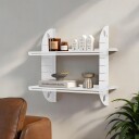 Clavor vegghylle 70 cm - Hvit