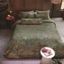 Pip Studio Blomstret sengetøy 140x220 cm   Grønt vendbart sengesett i 100% myk bomull   Okinawa green   Pip Studio sengetøy