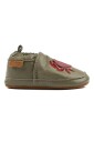 Mikk line Leather Slipper   3D   Khaki green   18/24M