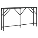  Konsollbord svart 140x23x75 cm konstruert tre 837772