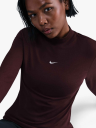 Nike Sportswear Chill Knit Slim Long Sleeve Mock Neck Burgunder M