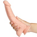 Willie City Classic Realistisk Curved Dildo 20 cm    - Beige