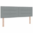  Sengegavl Linje Design Lys Grå 160 cm Stoff
