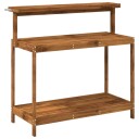 vidaXL Utendørs pottingbenk 111,5 x 48,5 x 107 cm Solid akasietre