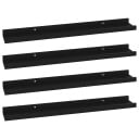 vidaXL Vegghyller 4 stk svart 60x9x3 cm