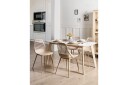Matsalsstol Beliani Montello set om 4 Beige-Ljust Trä Beige -