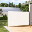 Sammenleggbar markise 300x160 cm side rullegardin skjerm for hage terrasse Beige