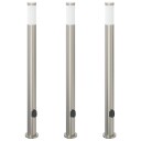 vidaXL Pullertlamper med stikkontakt 3 stk 110 cm rustfritt stål IP44