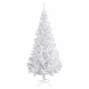 vidaXL Kunstig juletre med LED og kulesett 180 cm PVC hvit