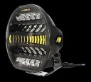 RAW CARBON fjernlys 9" m/dynamisk gult el. hvitt parklys 170W