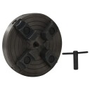 Chuck til tredreiebenk 4 bakker M18 gjenge svart 150x63 mm