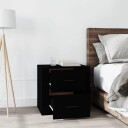 vidaXL Nattbord svart 50x39x47 cm