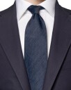 Eton Silk Linen Tie Slips Marine  male