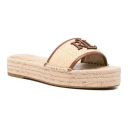 Lauren Ralph Lauren Polly Leather Trim Raffia Espadrille   Beige   39