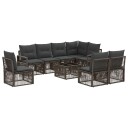 vidaXL Hagesofa Set 9 stk. Grå polyrotting