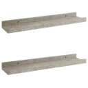  Vegghyller 2 stk betonggrå 40x9x3 cm 8720286418000