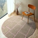 Runde tepper   Lindley Natural Cotton Shaggy beige/rosa Størrelse: Ø 200 cm