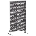 vidaXL Personvernsvegg 100 x 50 x 180 cm Stål Svart