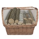 vidaXL Vedkurv med håndtak 61,5x46,5x58 cm brun seljetre