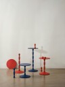 Design House Stockholm Pedestal Sidebord Eik Rød