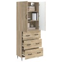 vidaXL Skapsett 2 pcs Sonoma eik 66 x 34,5 x 90 cm Konstruert tre