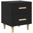  Sengeskap med skuff Svart eik 40 x 35 x 47.5 cm Konstruert tre
