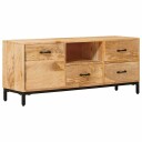  TV stativer med skuff Brun 110 x 30 x 46 cm Massiv mango tre