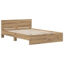 vidaXL Sengestamme med hodegatt Artisan eik 140 x 200 cm