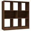 vidaXL Bokskap brun eik 97,5x29,5x100 cm konstruert tre