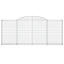 vidaXL Gabionkurver buede 3 stk 300x30x120/140 cm galvanisert jern