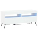 vidaXL 5 delt LED TV skap Hvit Konstruert tre