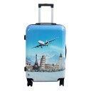 Borg Living Koffert - Hardcase koffert - Størrelse Medium - Koffert med motiv - Airplane - Eksklusiv lettvekt reisekoffert