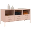  TV-benk rosa 100,5x39x50,5 cm kaldvalset stål 843037
