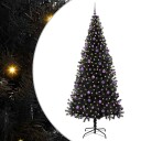 Juletre med 300 LED med stativ Svart 240 cm PVC