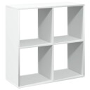 Romdeler bokhylle hvit 69,5x29x69,5 cm konstruert tre