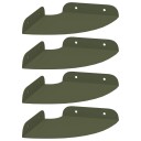 vidaXL Flytende hylle med hylle 4 pcs Olivengrønn 15 x 15 x 2 cm