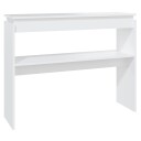 vidaXL Konsollbord hvit 102x30x80 cm sponplate