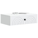 vidaXL Vegghengt Sidebord Hvit 59 x 34,5 x 17 cm Konstruert tre