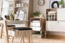 Spot Nattbord 58 cm med Oppbevaring Skuff Natur/Hvit - VOX