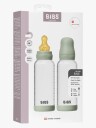 BIBS Medium Flow Glass Tåteflaske Latex 2-Pakk 240 ml Sage