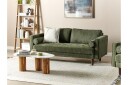 Babur Sofa 3 seter   Grønn/Mørkt tre