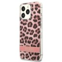 Gjett Guhcp13lhsleop Iphone 13 Pro / 13 6,1 Tommer Rosa / Rosa Hardt Deksel Leopard