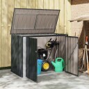 vidaXL Hage Lagringsboks Svart 151,5 x 82 x 110,5 cm Stål